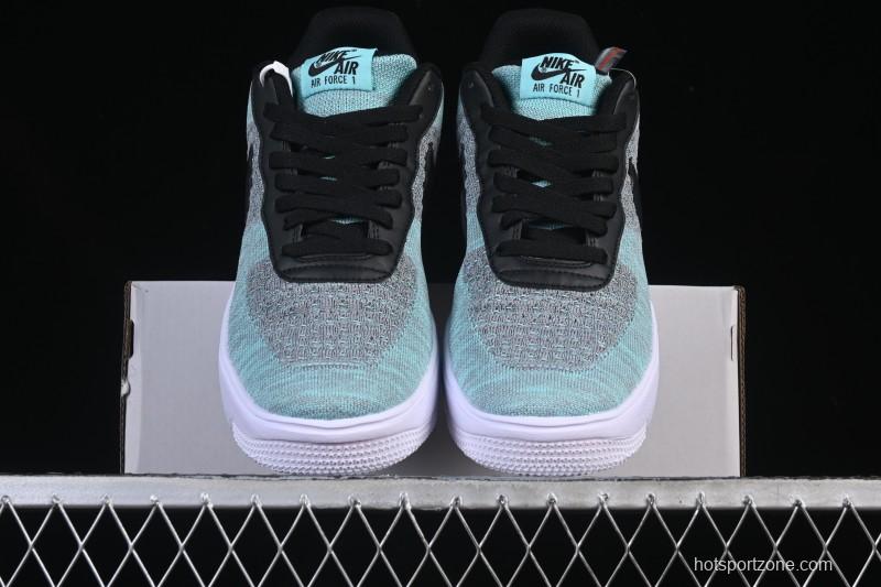Nike Air Force 1'07 Low Flyknit Black Green Casual Sneakers - CI0051-600
