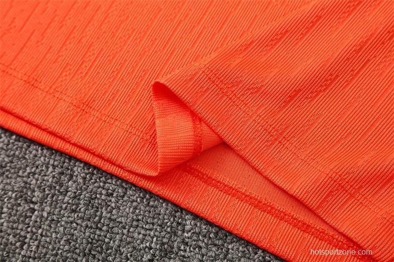 Player Version 25/26 Barcelona Orange T90 Half Zipper Jacket+Long Pants