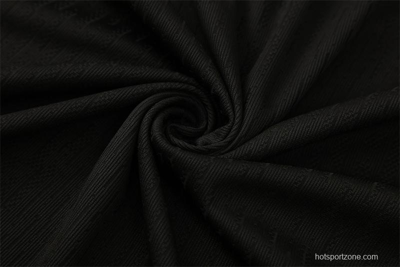 Player Version 25/26 France Black Half Zipper Jacket+Long Pants