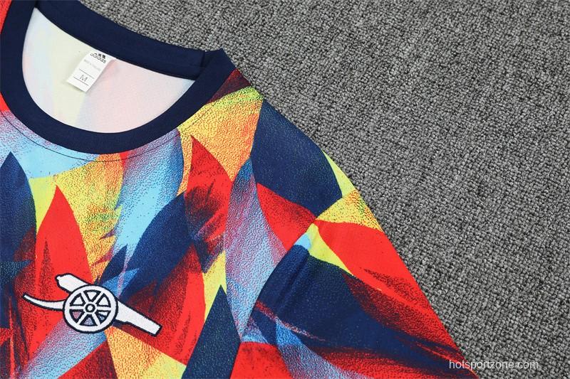 25/26 Arsenal Yellow Red Camouflage Short Sleeve Jersey+Shorts With XS