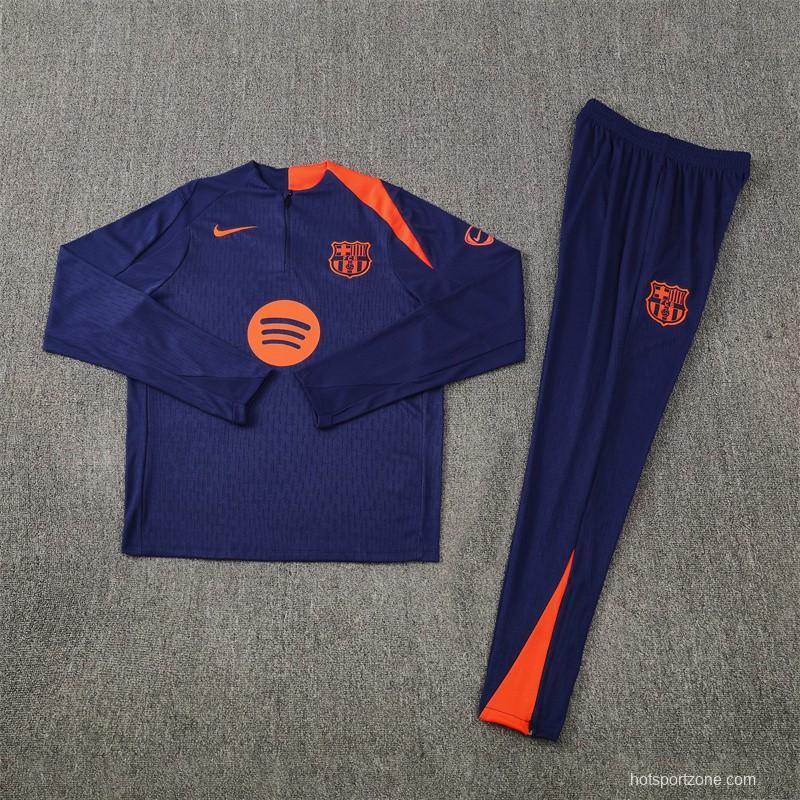 Player Version 25/26 Barcelona Royal Blue T90 Half Zipper Jacket+Long Pants