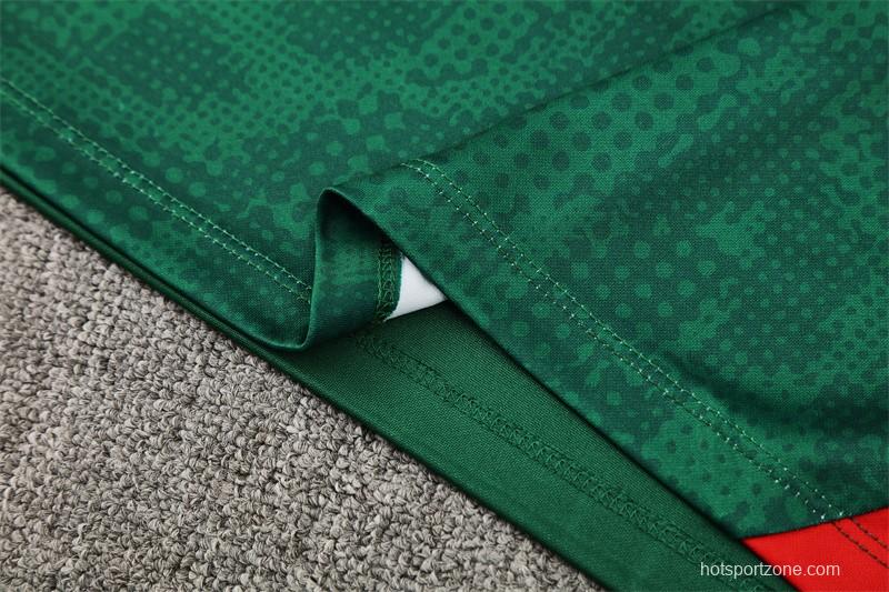 25/26 AC Milan Green Camouflage Half Zipper Jacket+Long Pants