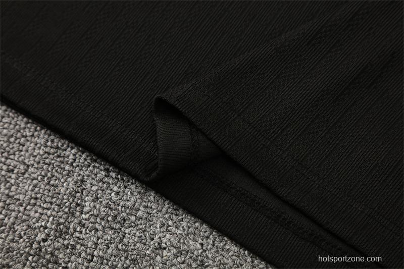 Player Version 25/26 France Black Half Zipper Jacket+Long Pants