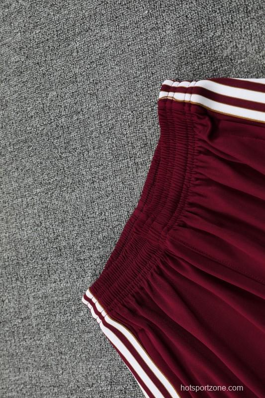 25/26 Arsenal Adidas Original Wine Short Sleeve Jersey+Shorts