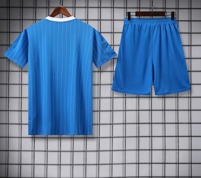 25/26 Real Madrid Adidas Original Blue Short Sleeve Jersey+Shorts