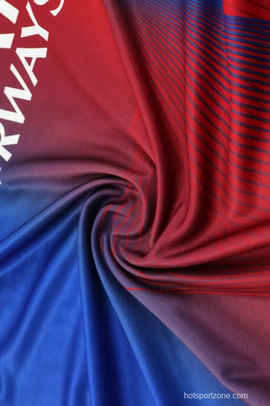 25/26 PSG Red/Blue Short Sleeve Jersey+Shorts