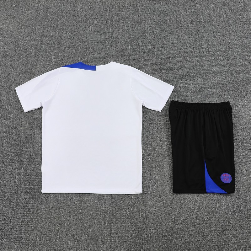 25/26 PSG White Short Sleeve Jersey+Shorts