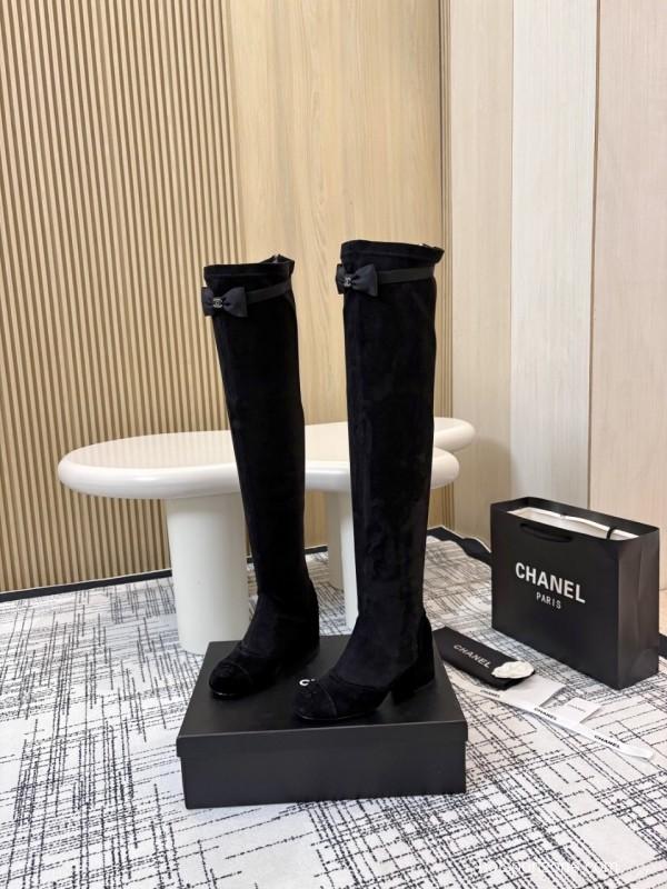 Chanel Classic Chunky Heel Back Zipper Ankle Boots - LY00320