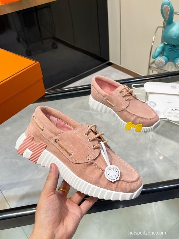 Hermès Classic Casual Sports Shoes with Exaggerated H Logo and Heightening Design - LY00300