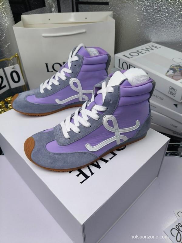 LOEWE High-Top German Training Sneakers Retro Casual White Shoes - LY00330