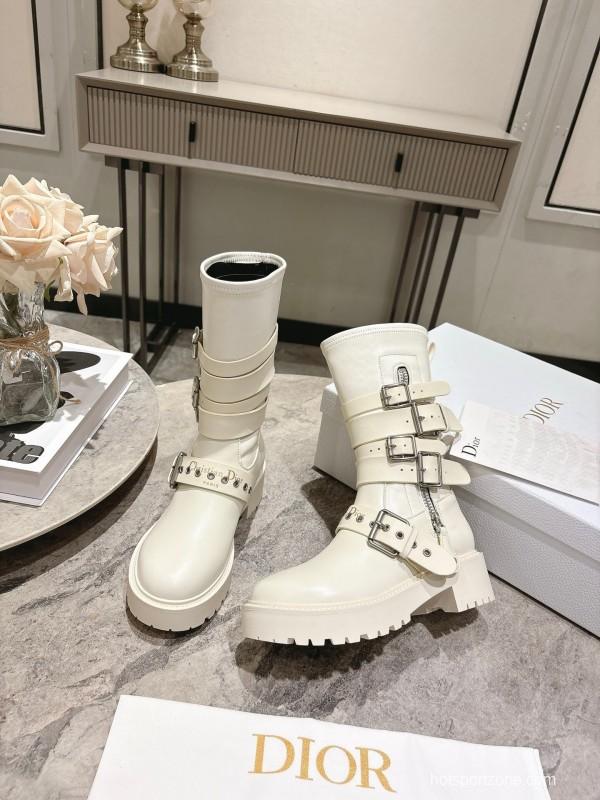 Dior Punk Style Strap Ankle Boots - KFY00470