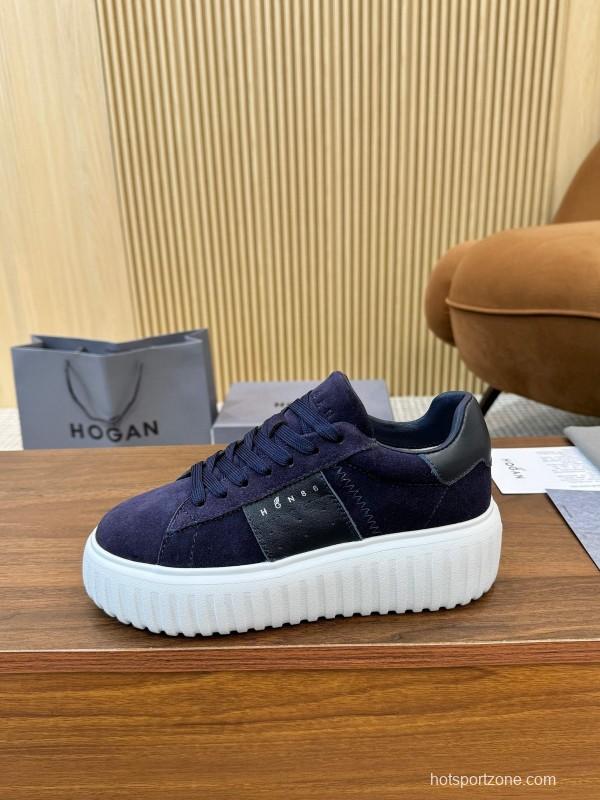 Hogan H-STRIPES Series Couple Thick Sole Biscuit Sneakers Urban Leisure Shoes - AS00310