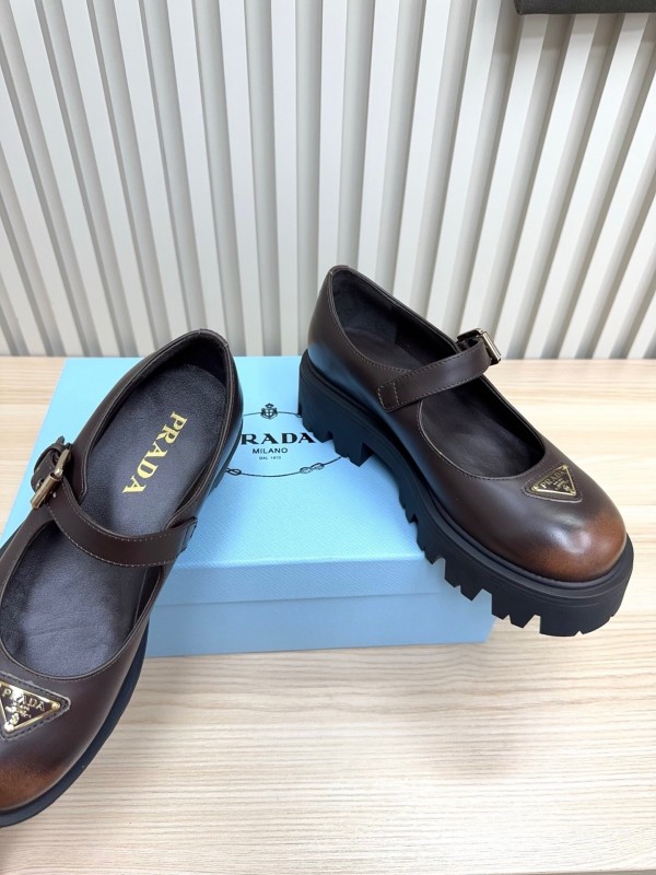 Prada 2025 SS Platform Mary Jane Shoes - LY00300