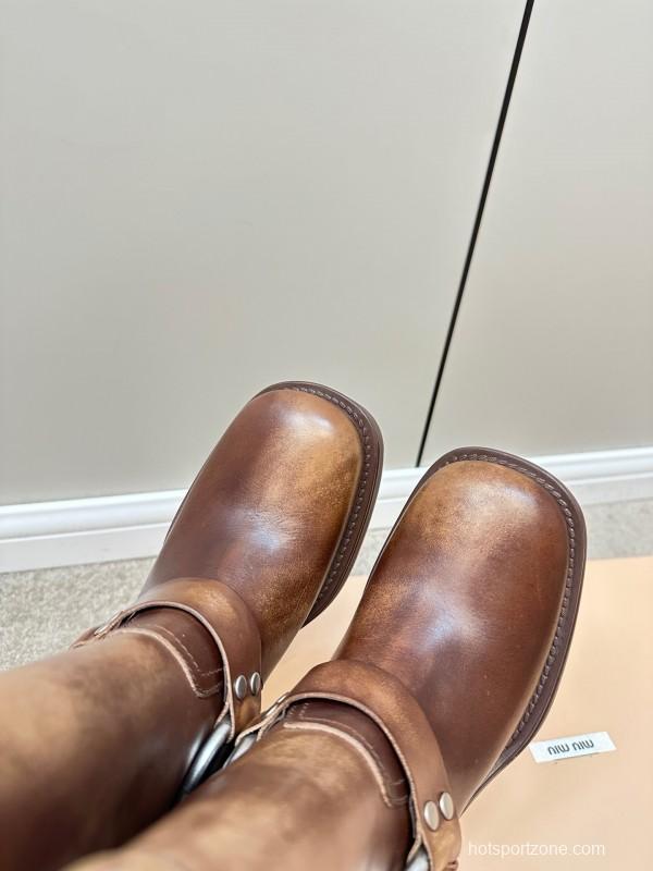 Miu Miu Fall/Winter 2025 Limited Edition Punk Style Martin Boots - LY00500