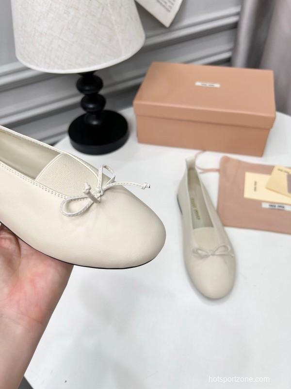 Miu Miu Ballet Flats Bow Mary Jane Shoes - LY00260