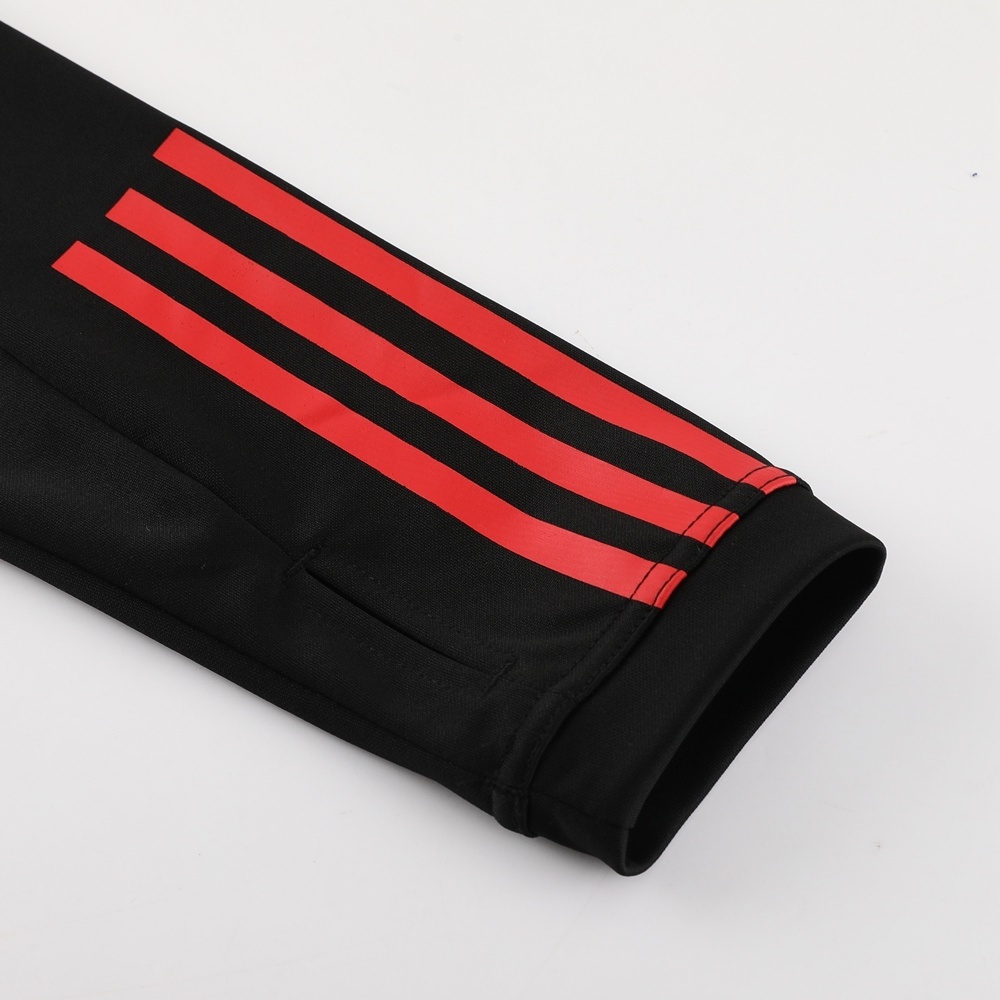 25/26 Manchester United Black Half Zipper Jacket+Long Pants
