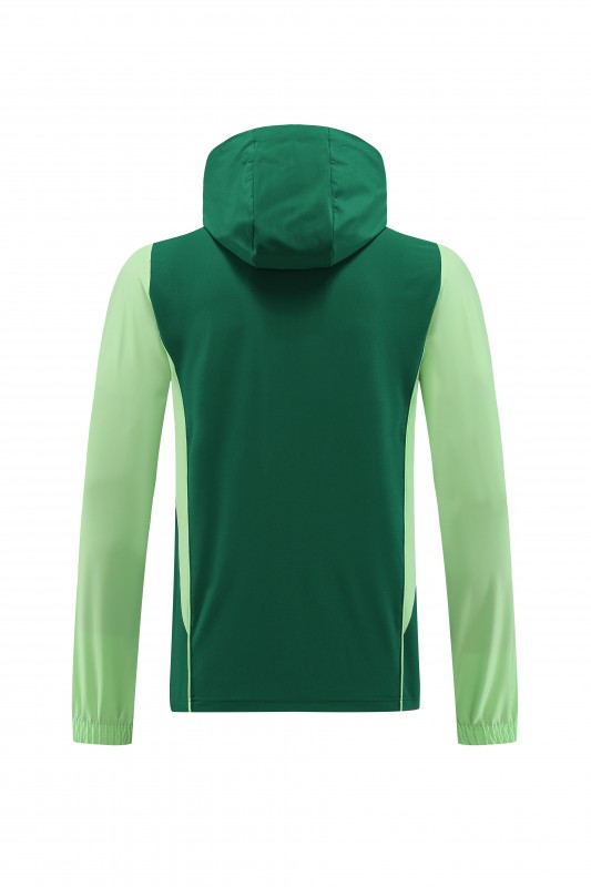 2025 Adidas Green Half Zipper Jacket+Long Pants S-2XL