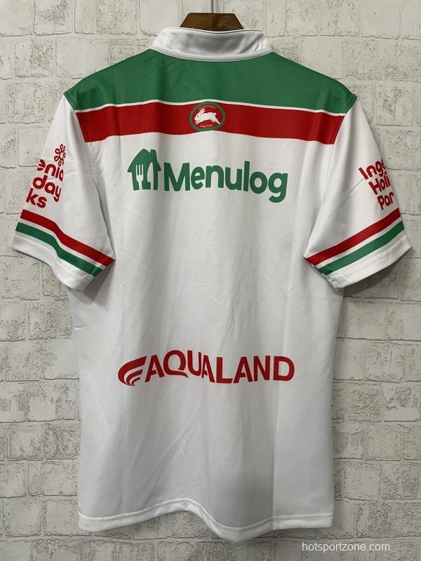 25/26 South Sydney Rabbitohs White with Red and Green Chevron Jersey
