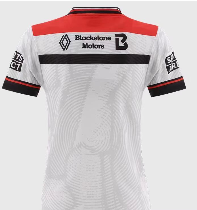 2026 Louth GAA White with Red Shoulders and Black Stripe Jersey