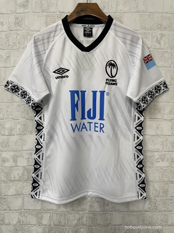 2026 Fiji Flying Fijians White with Indigenous Patterns Jersey