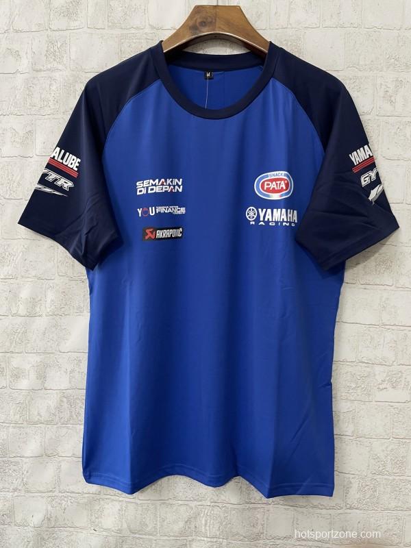 2025 F1 Yamaha PATA Racing Team Blue with Navy Raglan Sleeves Jersey
