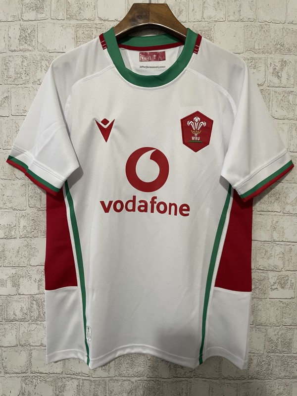 2025 Wales White with Red and Green Trim Away Jersey