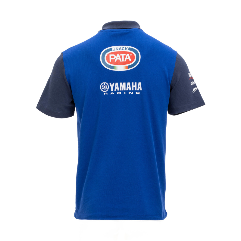 2025 F1 Yamaha Racing Team Blue and Navy Polo Jersey with Multiple Sponsors
