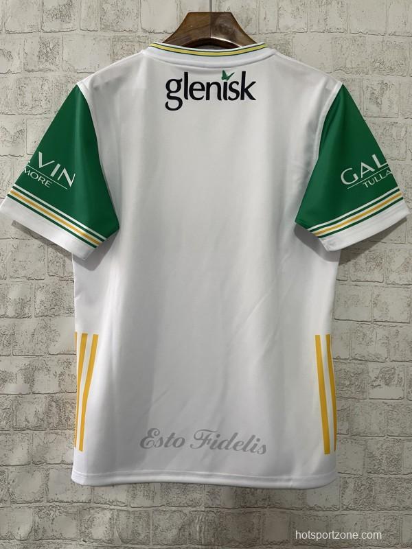 25/26 Offaly GAA White with Green Trim Away Jersey