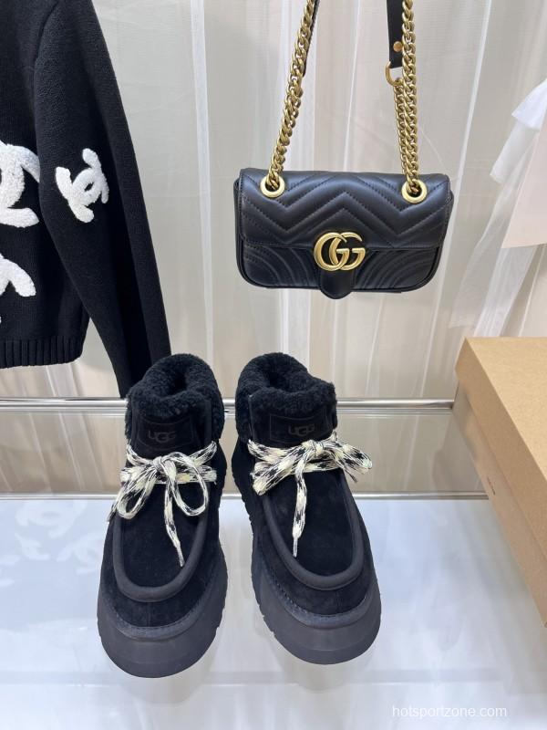 UGG Fluff Yeah Slide Fur Slippers with Chunky Sole - MJ00280