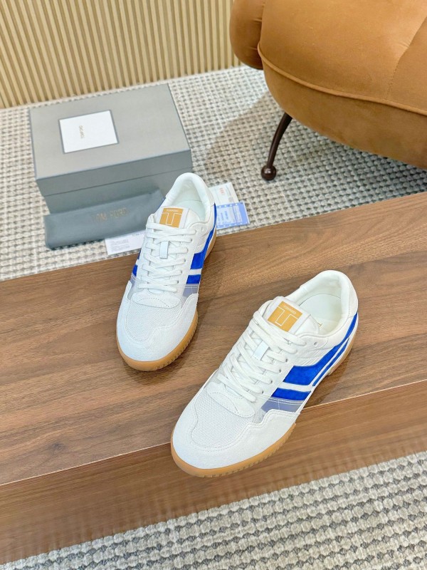 Tom Ford 2025 SS Casual Shoes with Classic Color Blocking and Imported Leather Insole - AS00350