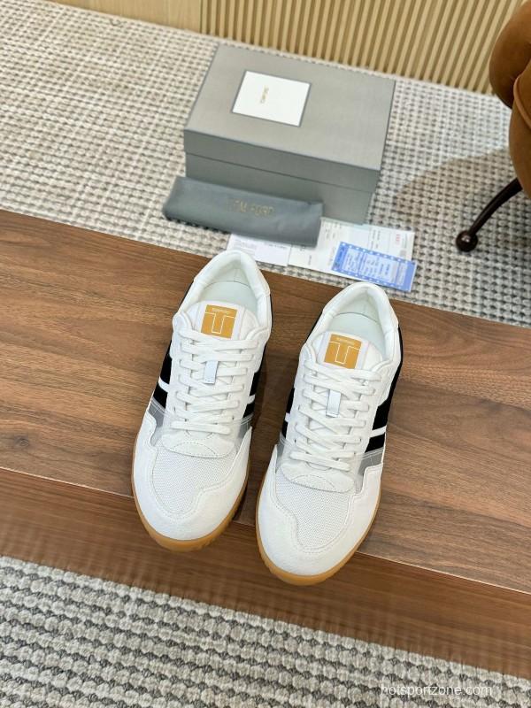 Tom Ford 2025 SS Casual Shoes with Classic Color Blocking and Imported Leather Insole - AS00350