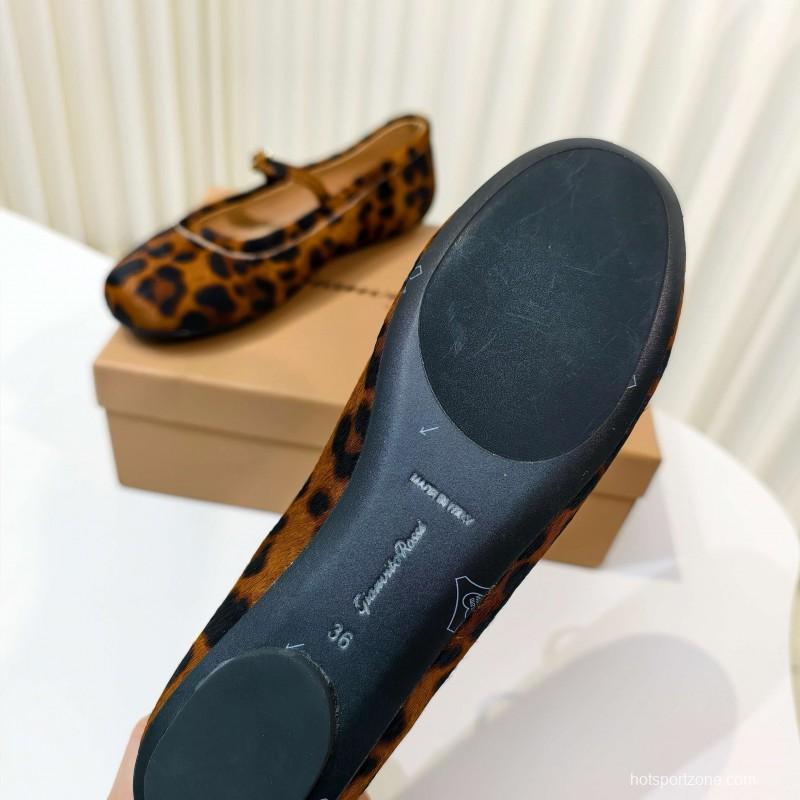 Gianvito Rossi Bohemian Style Flat Ballet Shoes 2025 SS