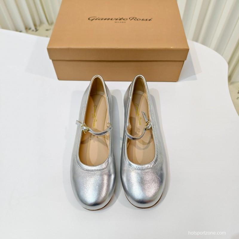 Gianvito Rossi Bohemian Style Flat Ballet Shoes - LY00310