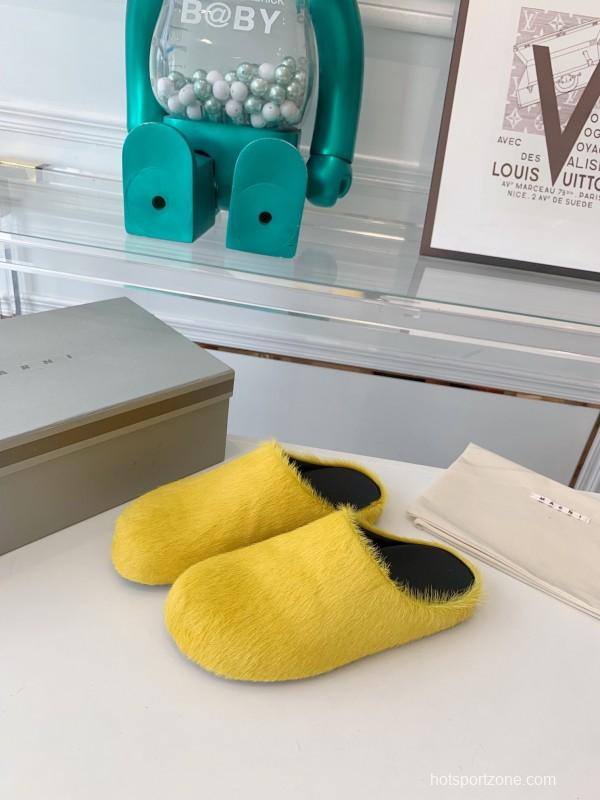 Marni 2025/SS Mule Shoes with Pony Hair - LY00