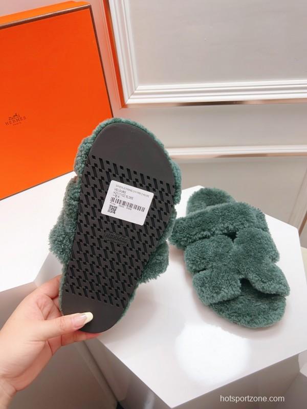 H Love Second Uncle Shoe Fur Slippers - LY00270