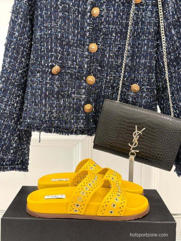 Alaia 2025SS Hollow-Out Casual Sandals - KFY00260