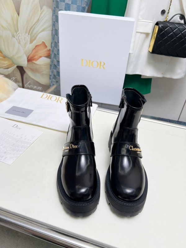 Dior 2025/SS New Autumn Winter British Style Brogue Thick Sole Martin Boots - LY00330