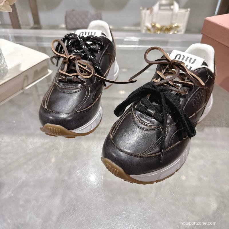 Miu Miu 2025 SS Dad Shoes Retro Style Athletic Sneakers - KFY00300/KFY00320