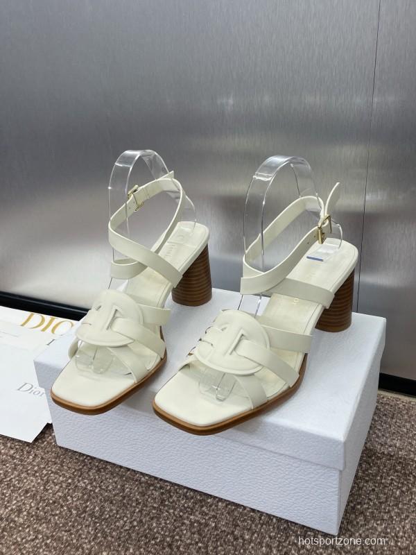 Dior D-Club Spring Summer New Jelly Color Hollow Layered Cross Strap High Heel Women Shoes - KFY00290