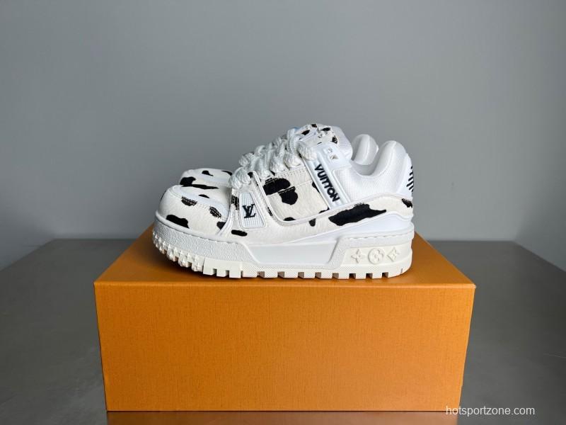 Lv 2025/ss Signature Logo Leather Sneakers - YC