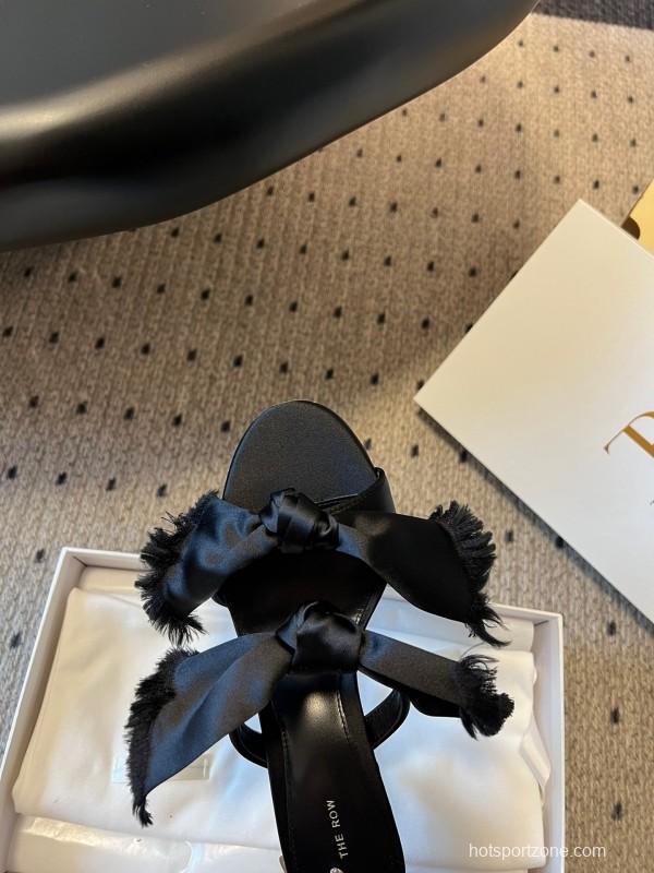 The Row 25ss Handwoven Bow Mule Sandals - KFY00280