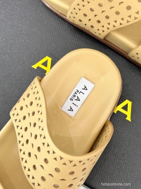 Alaia Spring Summer 2025 Laser Cutout Casual Sandals - KFY00260