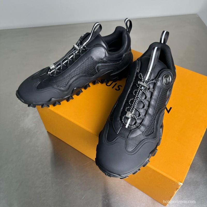 LV RUSH Calfskin Metal LV Circle Accessory Slip-Resistant Low-Top Casual Lifestyle Shoes - YC