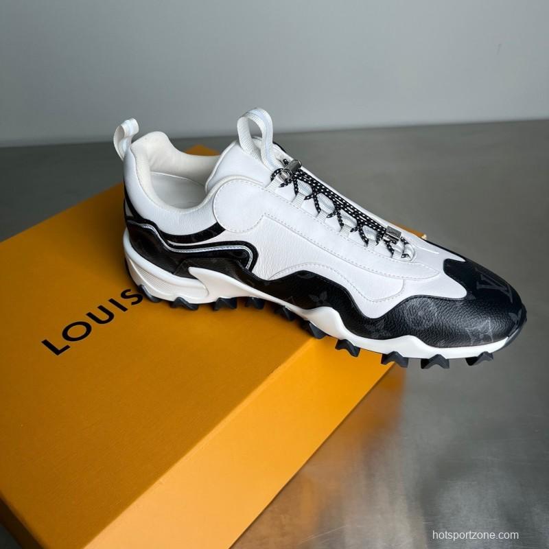 Louis Vuitton Lv RUSH Calfskin Metal LV Circle Accessory Slip-Resistant Low-Top Casual Lifestyle Shoes - YC