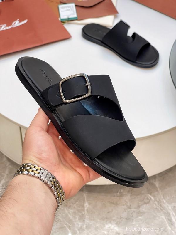 Loro Piana 2025 SS Men's Spring Summer Slippers with High-Quality Stitching - AS00250