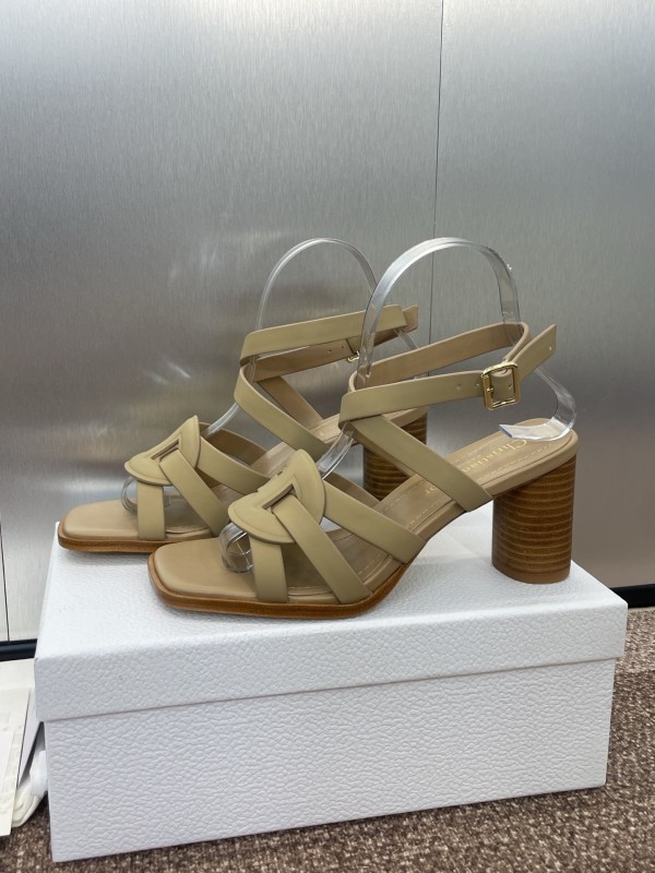 Dior D-Club Jelly Color Hollow Layered Cross Strap High Heel Women Shoes - KFY00290