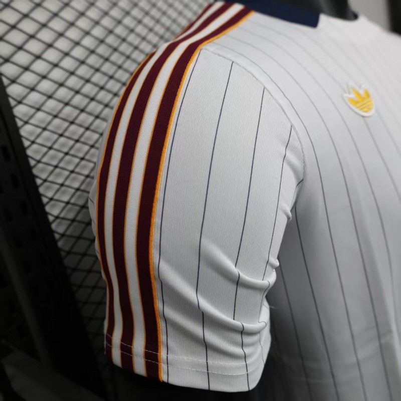 Player Version 25/26 AS Roma White Adidas Original Casual Jersey