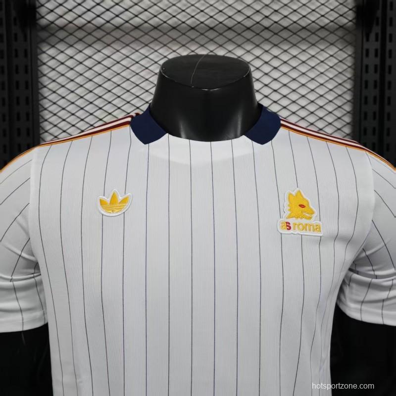 Player Version 25/26 AS Roma White Adidas Original Casual Jersey