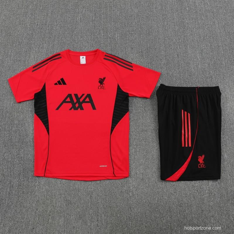 25/26 Liverpool Red Short Sleeve Jersey+Shorts