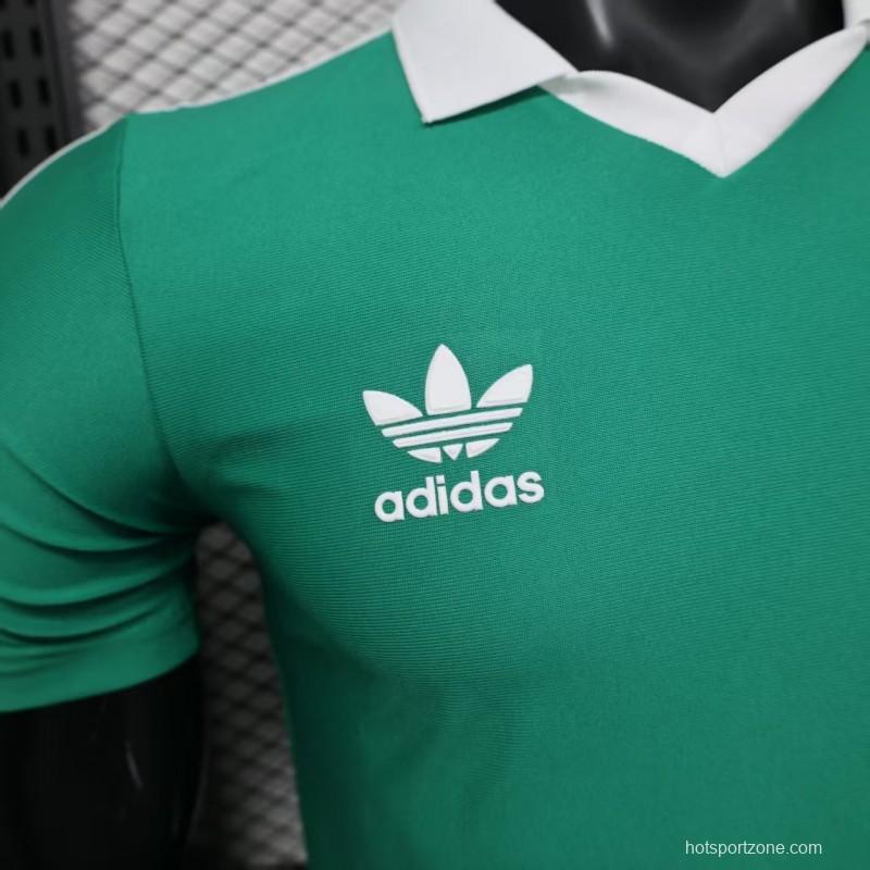 Player Version 2026 Mexico Retro Home Green with White Collar Jersey